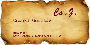 Csanki Gusztáv névjegykártya